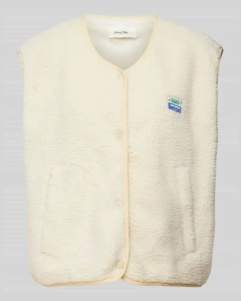 American Vintage Weste mit Label-Patch Modell 'HOKTOWN Ecru