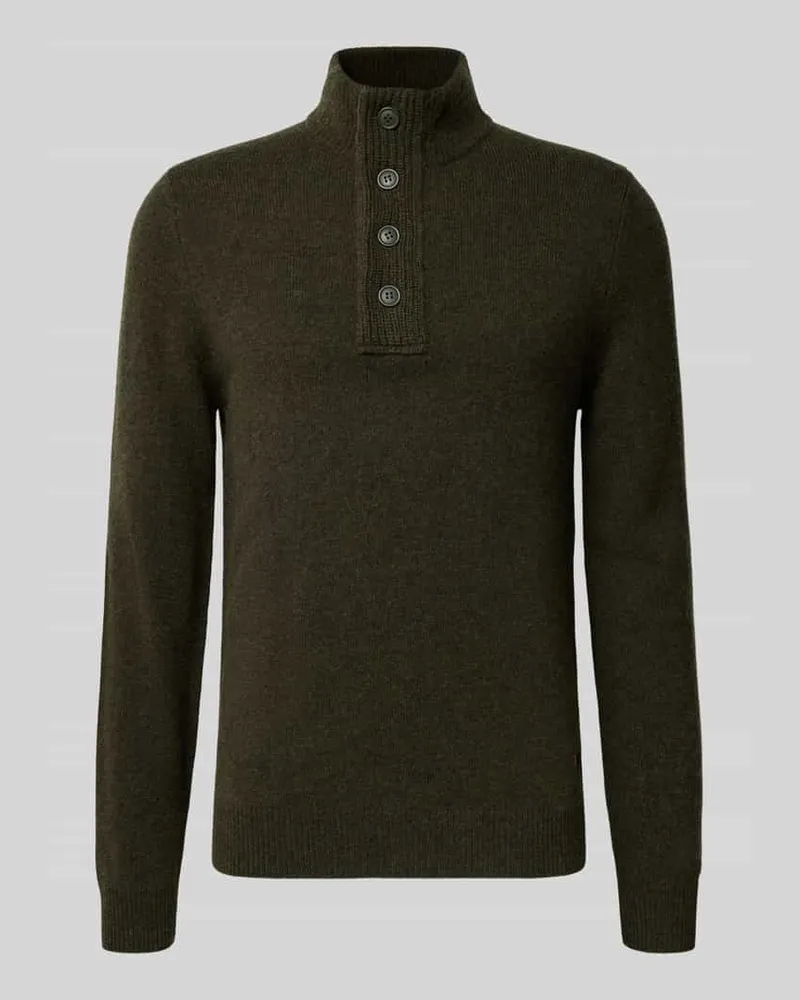 Barbour Regular Fit Troyer aus reiner Wolle Oliv