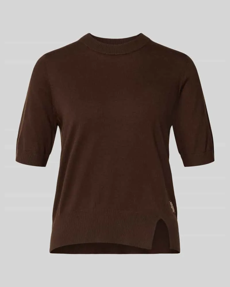 Liu Jo Strickshirt mit Rundhalsausschnitt Schoko