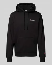 Champion Hoodie mit Label-Stitching Black