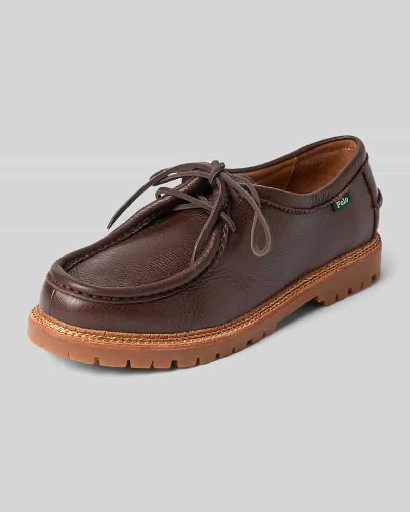 Ralph Lauren Schnürschuhe aus echtem Rindsleder Modell 'JETT APRON Dunkelbraun