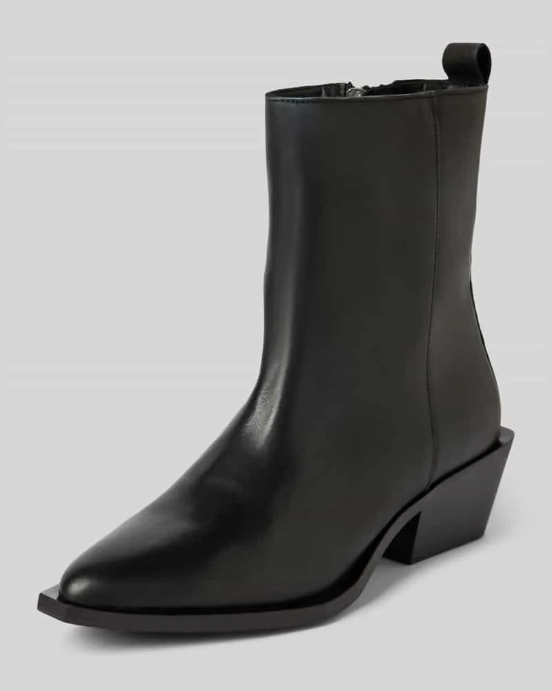 Steve Madden Lederstiefeletten mit Zugschlaufe Modell 'XYLENA Black