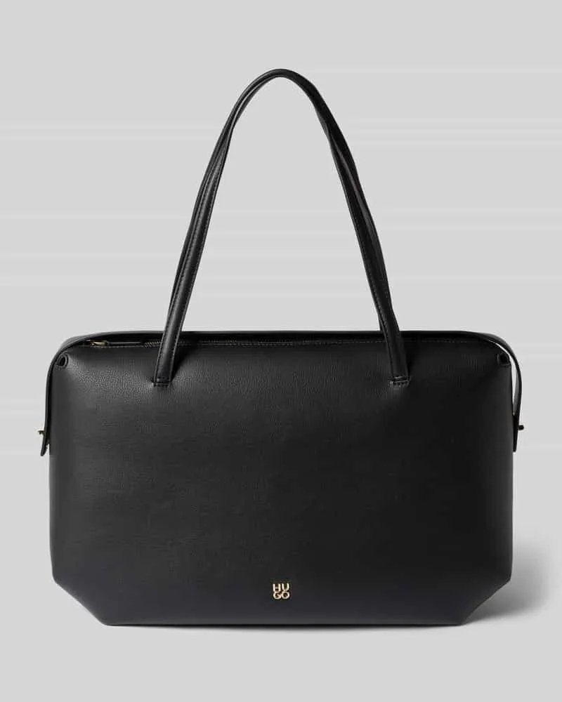 HUGO BOSS Henkeltasche in Leder-Optik Modell 'Meelo_Tote Black