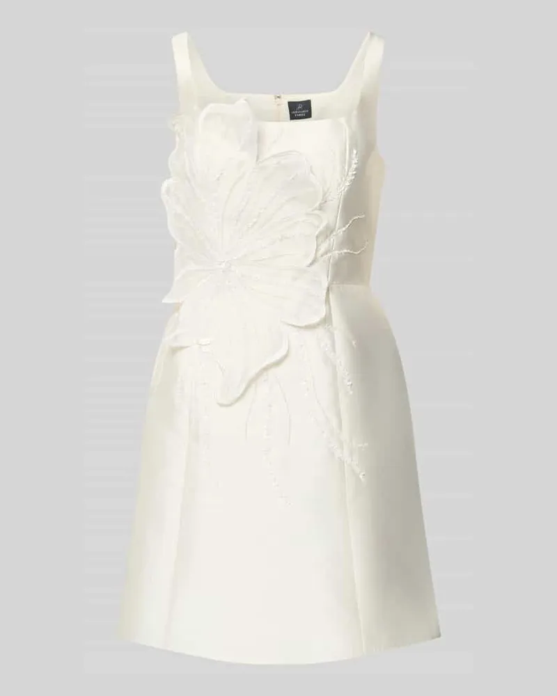 Adrianna Papell Cocktailkleid mit Zierbesatz Weiss