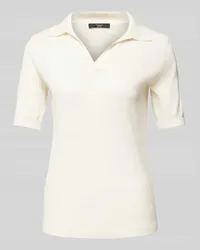 Max Mara Strickshirt mit V-Ausschnitt Modell 'RONCOLO Offwhite