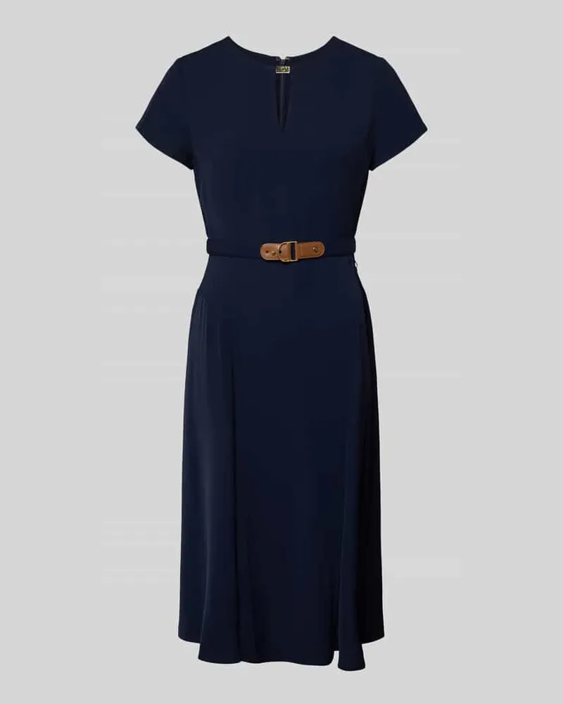 Ralph Lauren Midikleid mit Taillengürtel Modell 'BRYGITKA Dunkelblau