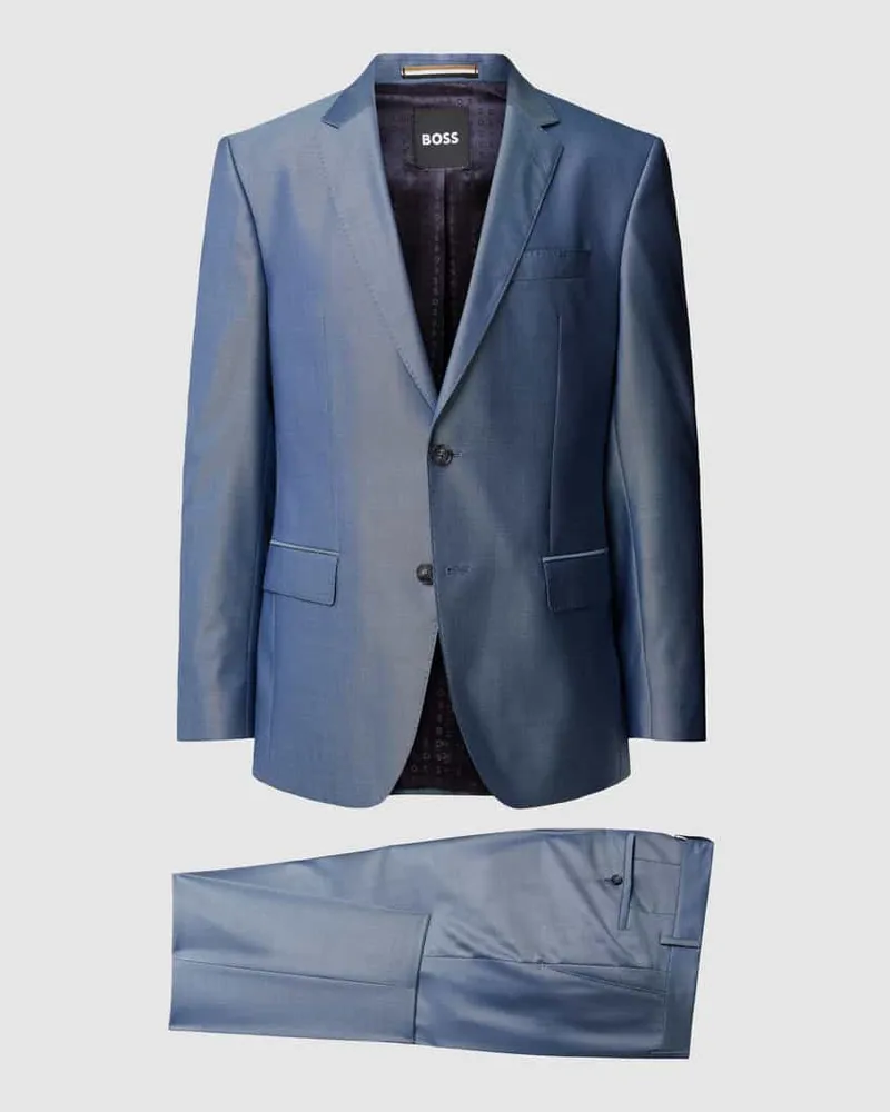 HUGO BOSS Regular Fit Anzug mit Strukturmuster Modell 'Huge Bleu