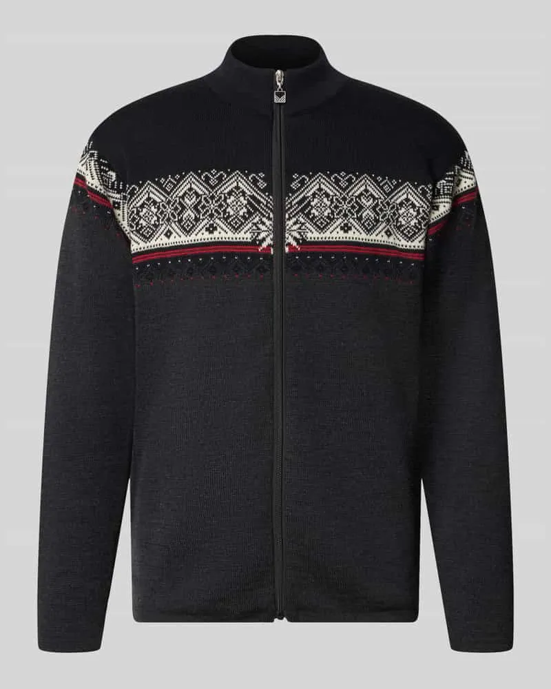 Dale of Norway Regular Fit Jacke aus reiner Wolle Modell 'Moritz Anthrazit