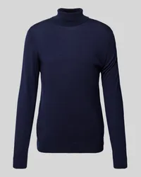 Selected Homme Strickpullover aus Lanawolle Modell 'TRAY Dunkelblau