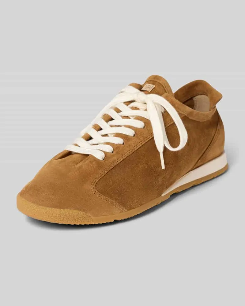 Högl Sneaker aus echtem Leder mit Logo-Detail Cognac
