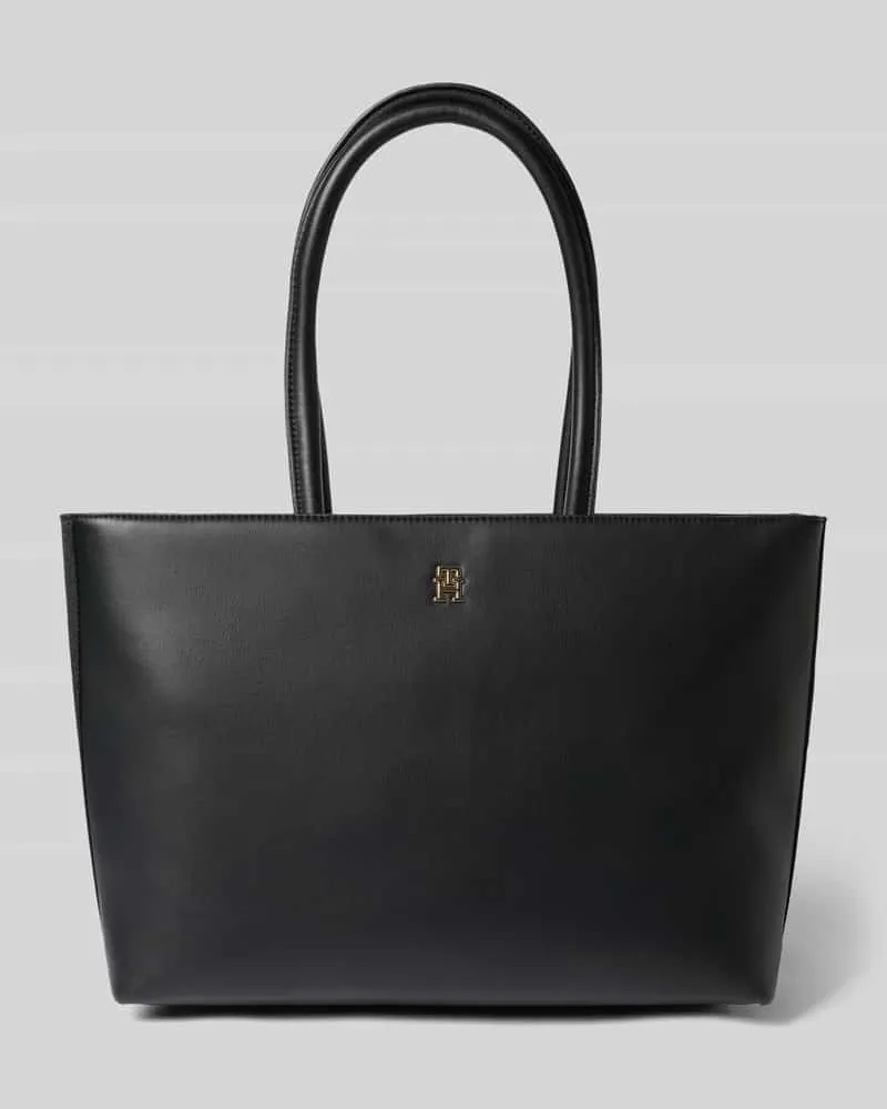 Tommy Hilfiger Shopper mit Reißverschluss und Logo-Detail Black