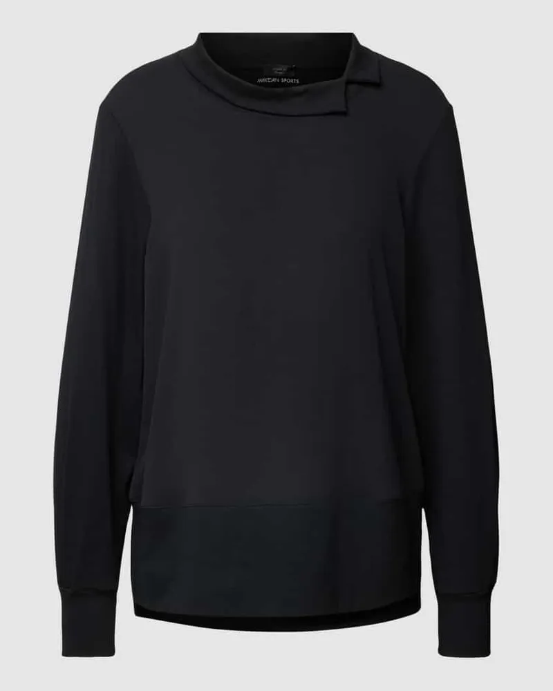 Marc Cain Longsleeve im unifarbenen Design Black