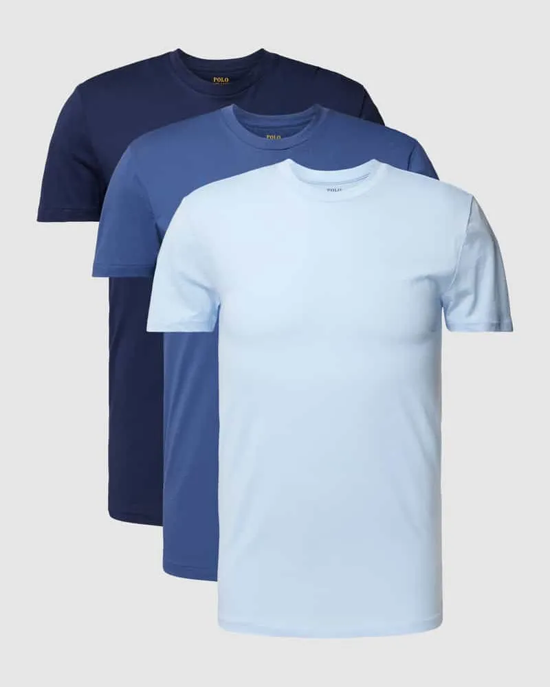 Ralph Lauren T-Shirt mit Logo-Stitching im 3er-Pack Blau