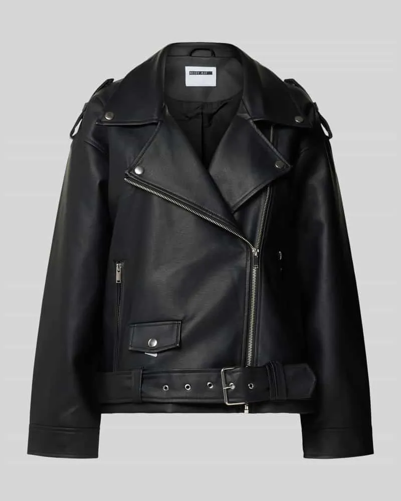 Noisy may Bikerjacke in Leder-Optik Modell 'PAULINA Black