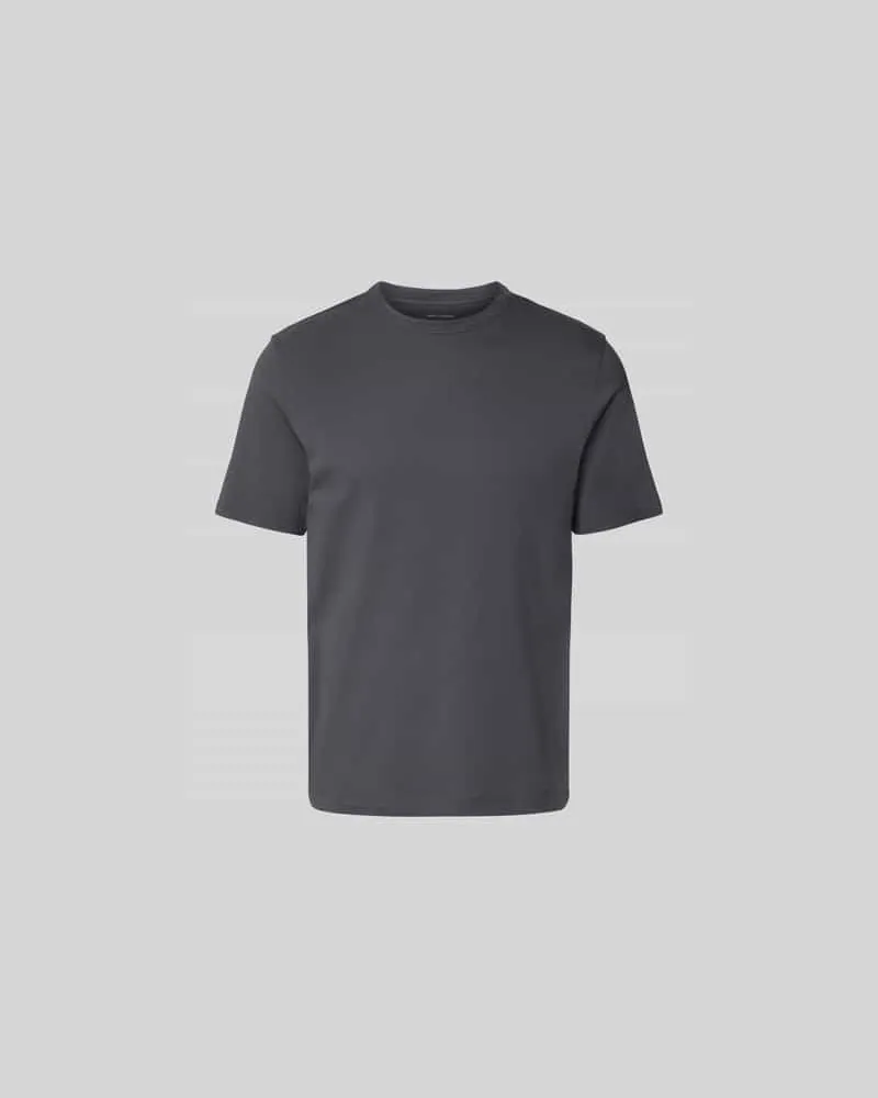 Officine Generale Regular Fit T-Shirt aus reiner Baumwolle Anthrazit