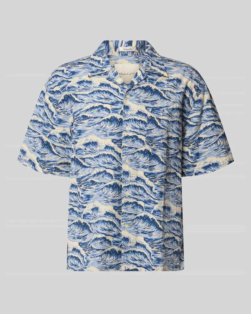 Gant Relaxed Fit Freizeithemd mit Reverskragen Royal