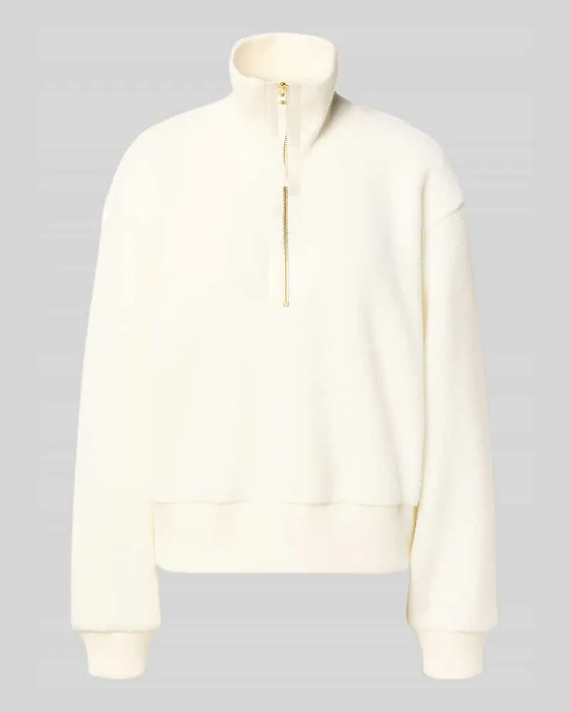 Varley Fleecepullover mit Stehkragen und Reißverschluss Modell 'roselle Offwhite