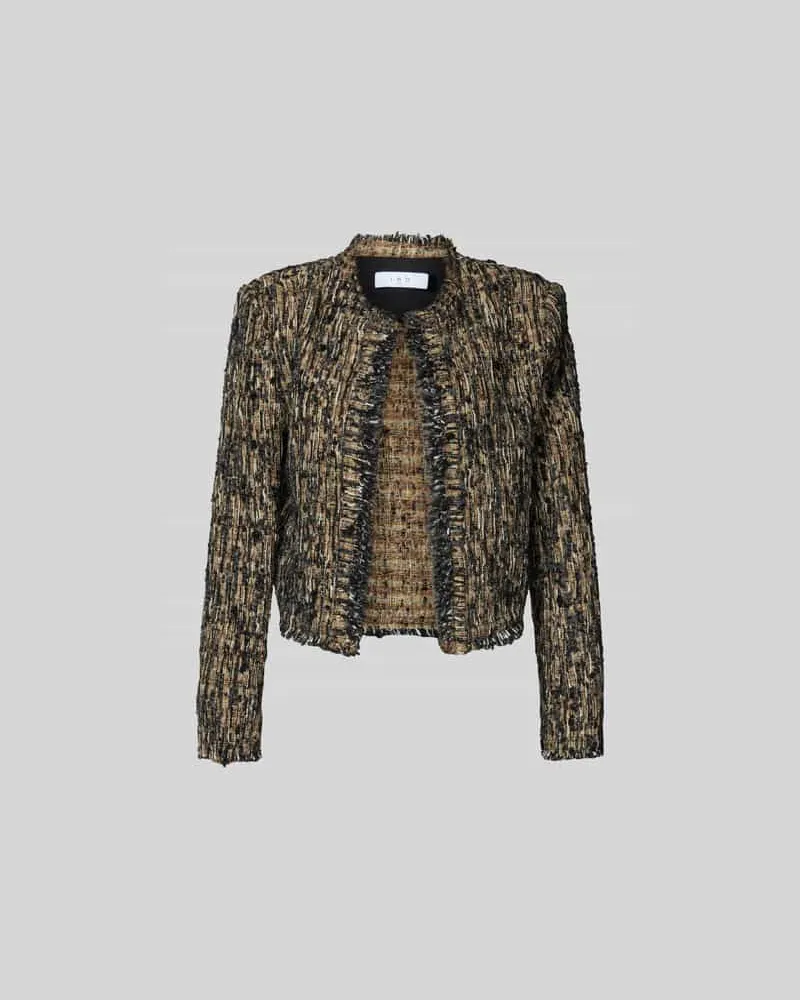 IRO Jacke mit Ausfransungen Senf