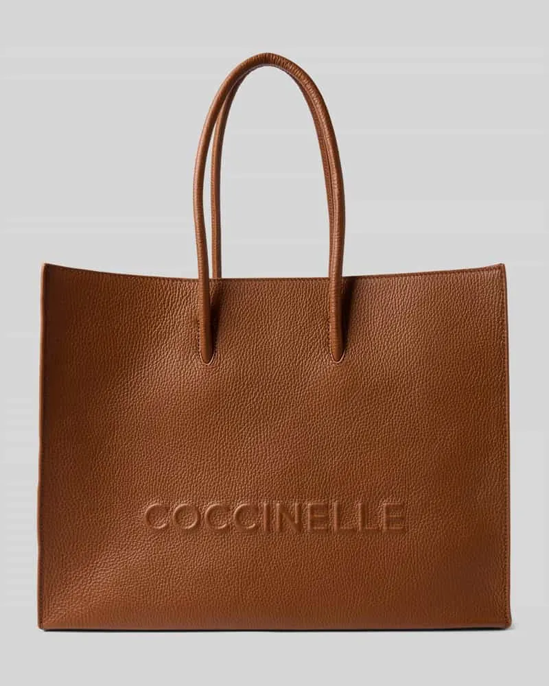 Coccinelle Hand Bag mit Logo-Prägung Modell 'Myrtha Cognac