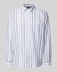 HUGO BOSS Regular Fit Freizeithemd mit Button-Down-Kragen Modell 'Lambey Weiss