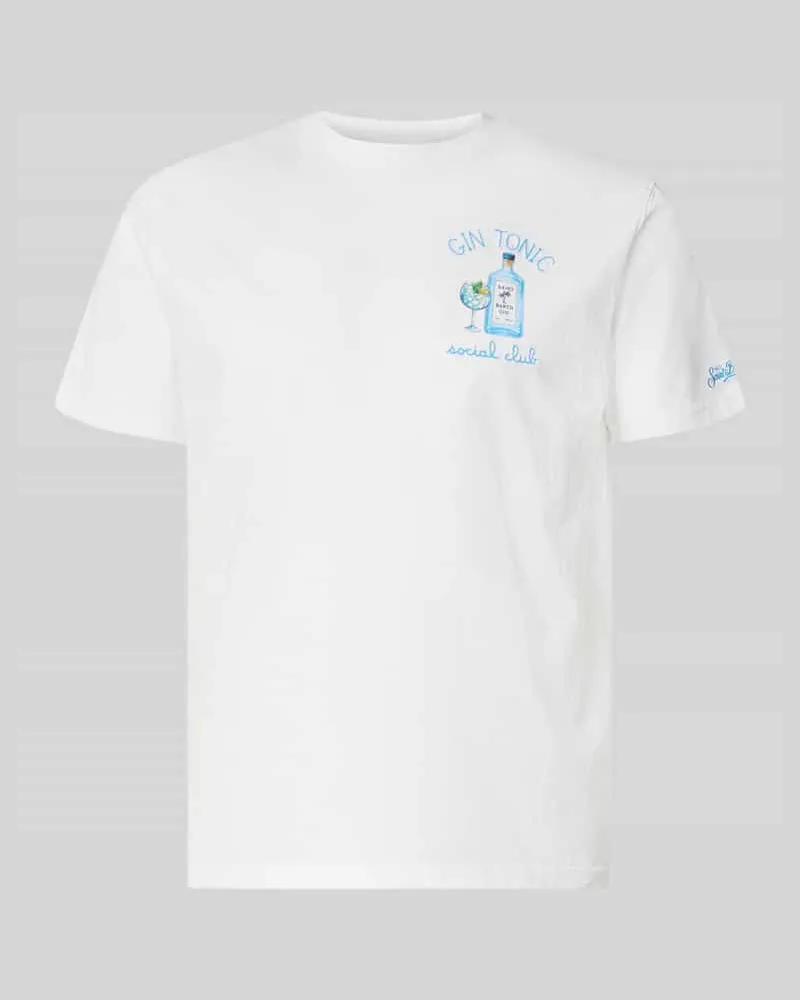 MC2 Saint Barth T-Shirt mit Stitchings Modell 'PORTOFINO Weiss