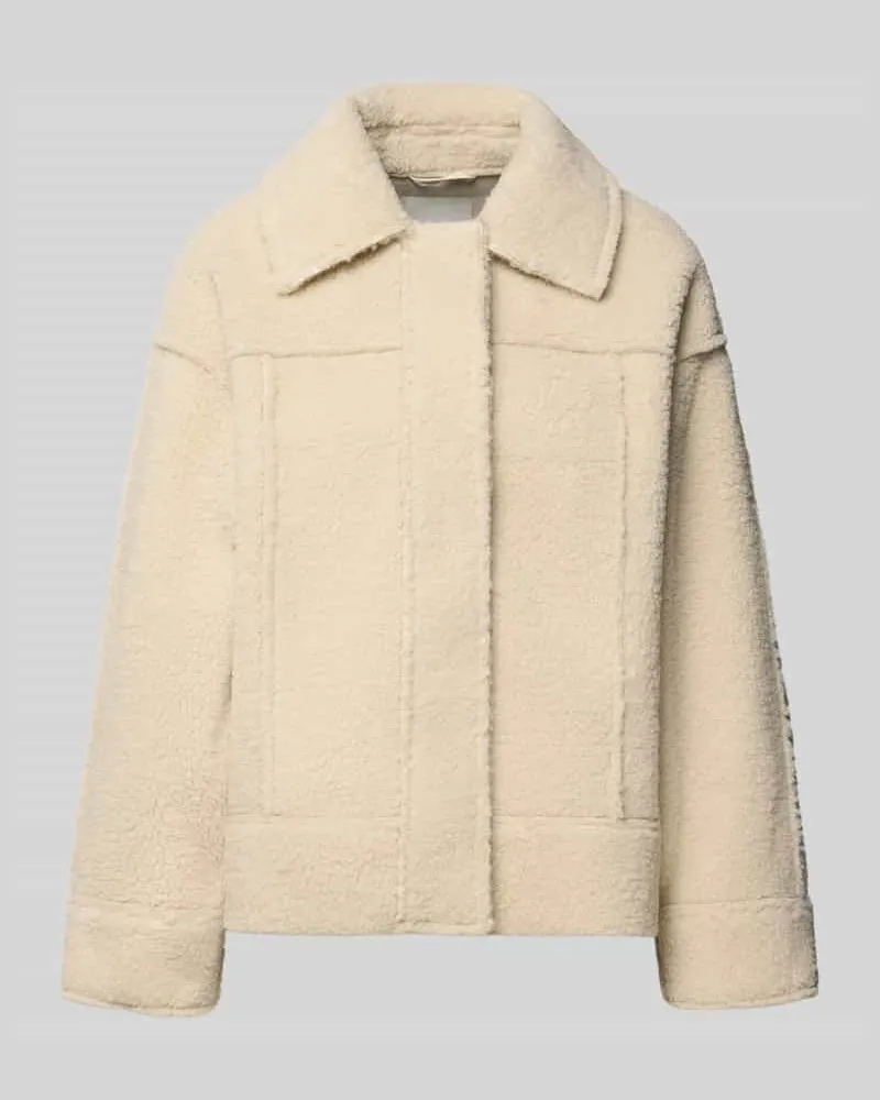 ICHI Jacke aus Teddyfell Modell 'HELIVAZ Offwhite