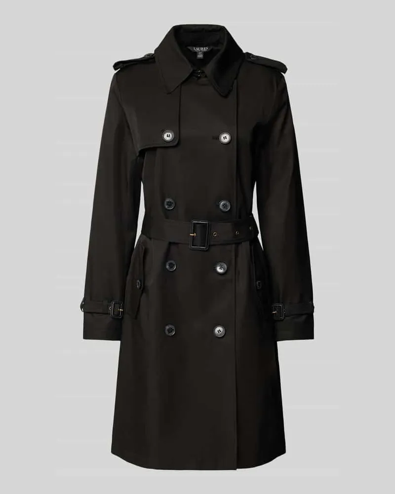 Ralph Lauren Trenchcoat mit Taillengürtel Black