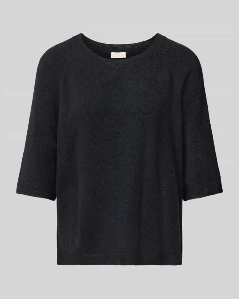Milano Italy Strickpullover mit 3/4-Arm Black