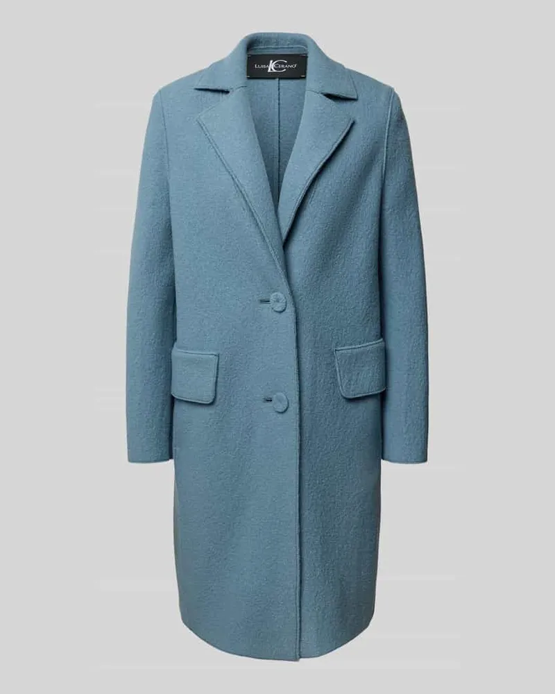 Luisa Cerano Mantel mit Reverskragen Rauchblau