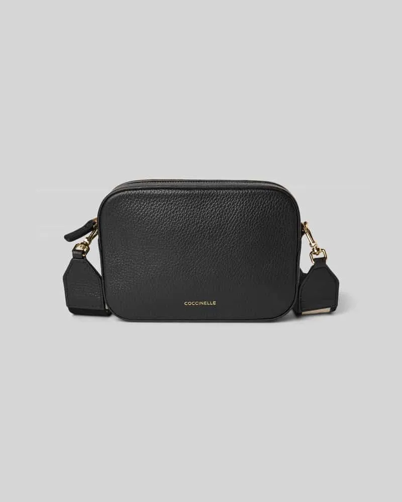 Coccinelle Handtasche mit Label-Applikation Modell 'TEBE Black