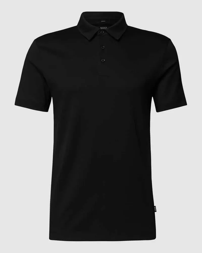 HUGO BOSS Poloshirt mit Brand-Schriftzug Black