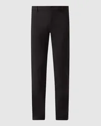 Casual Friday Slim Fit Hose in unifarbenem Design Modell 'Philip Black