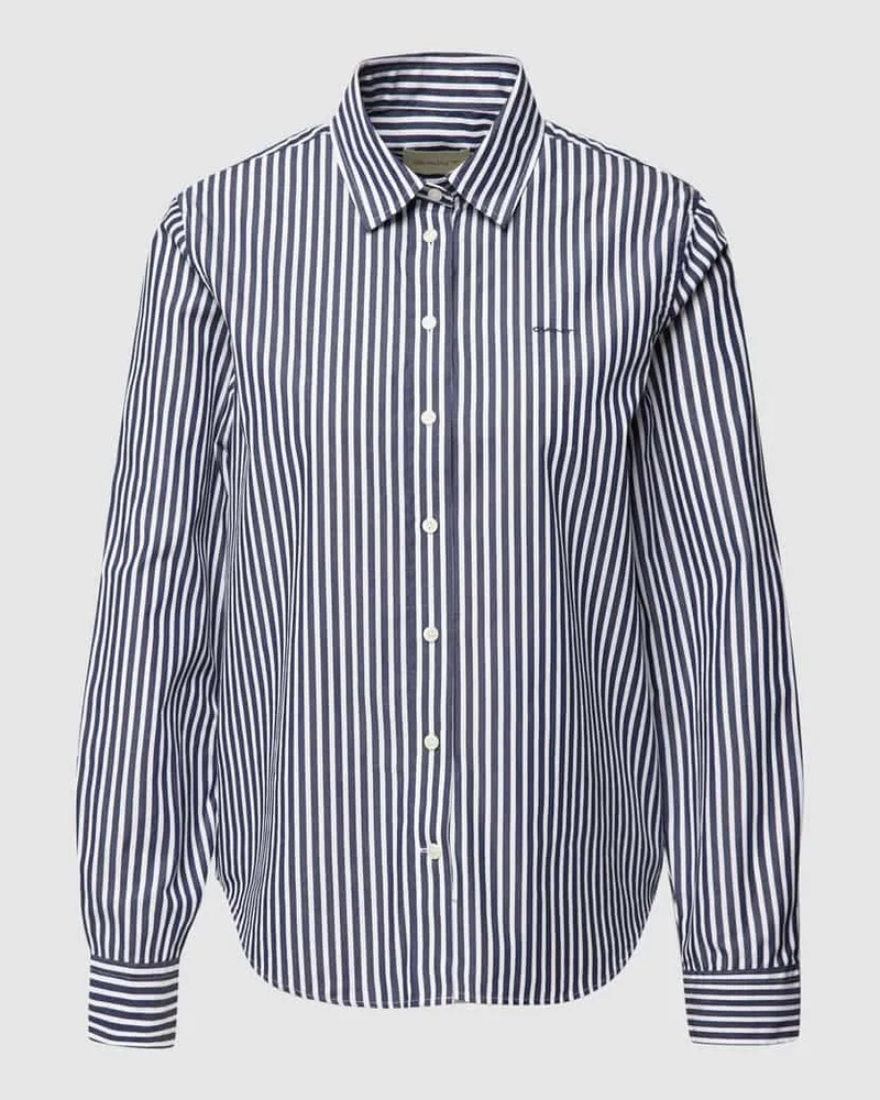 Gant Hemdbluse aus Baumwolle mit Streifenmuster Marine