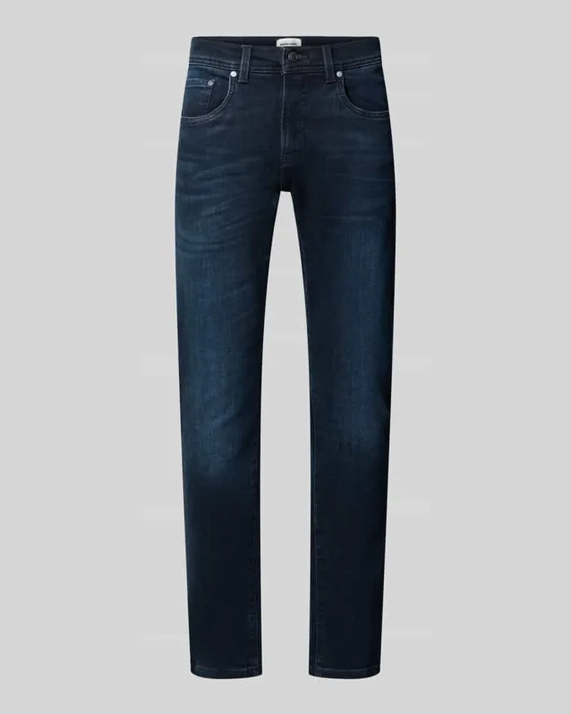 Pierre Cardin Straight Fit Jeans aus elastischem Baumwoll-Mix Modell 'Lyon Jeansblau