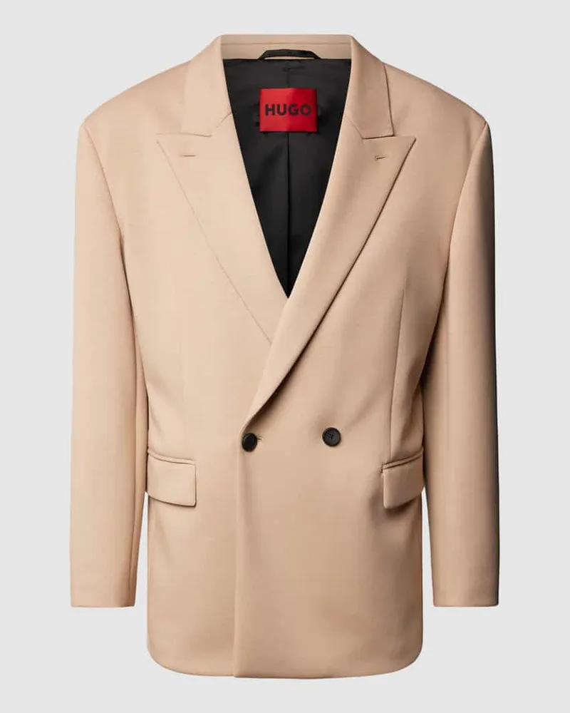 HUGO BOSS Sakko mit Viskose-Anteil Modell 'Ulan Beige