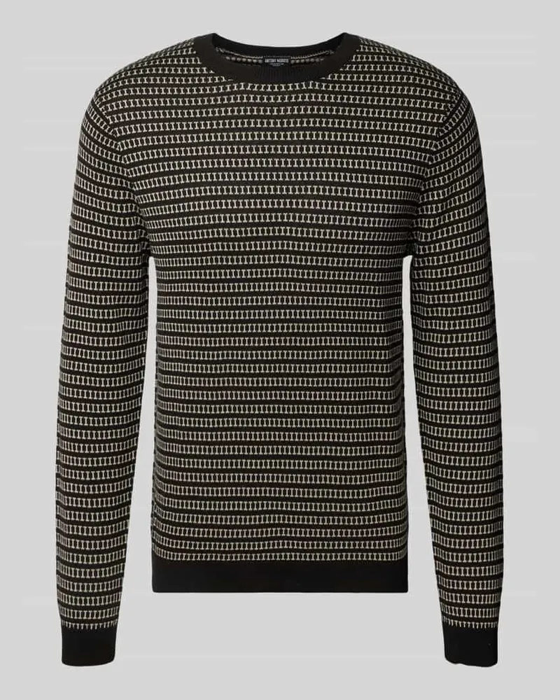 Antony Morato Strickpullover mit gerippten Abschlüssen Black