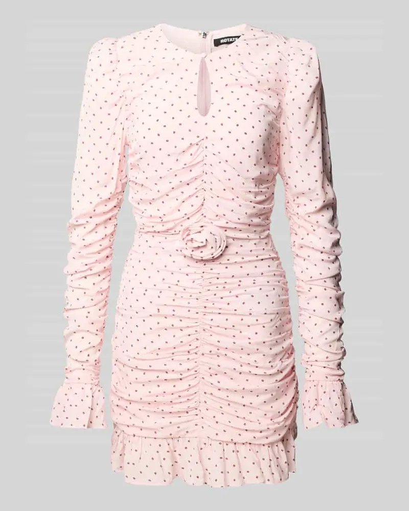 ROTATE Birger Christensen Slim Fit Minikleid aus reiner Viskose Pink