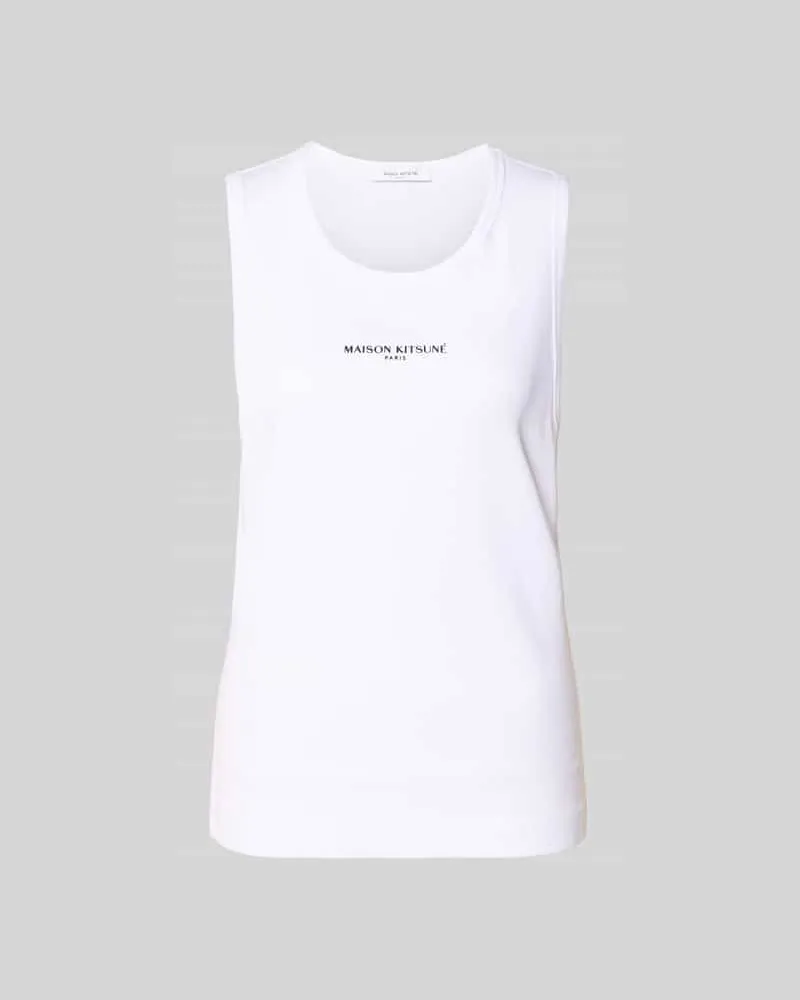 Kitsuné Top aus reiner Baumwolle Weiss