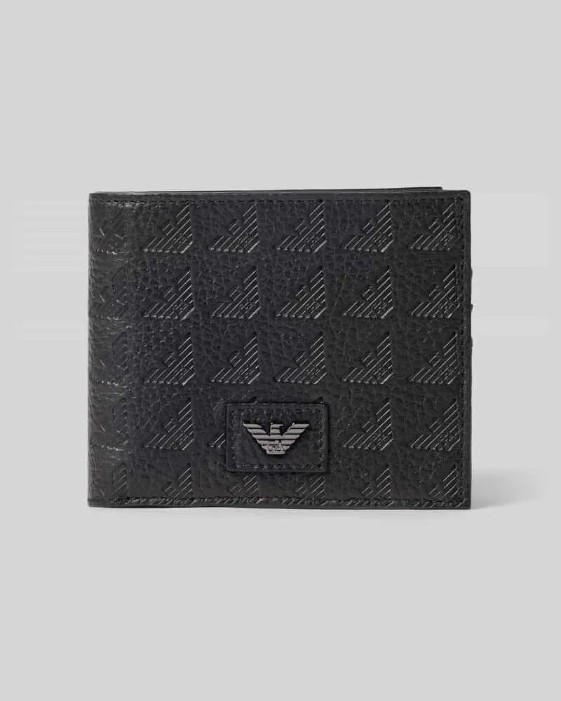 Emporio Armani Portemonnaie mit Label-Detail Black