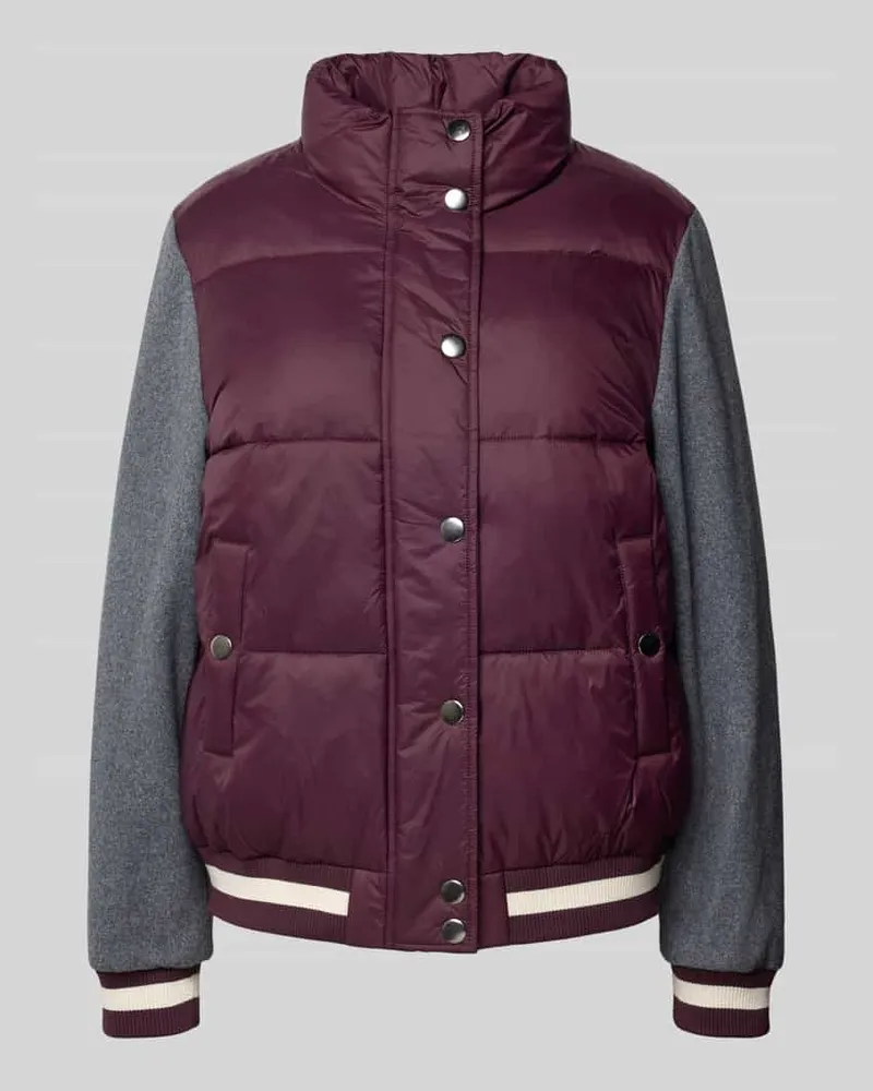 Milano Italy Steppjacke mit Stehkragen Bordeaux