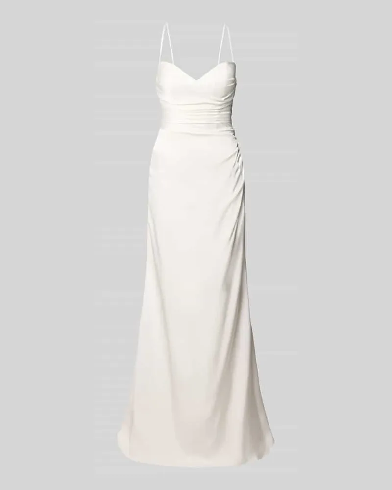 Mascara Abendkleid mit Drapierungen Offwhite