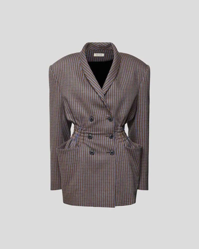 THE MANNEI Blazer mit Schurwoll-Anteil Dunkelbraun