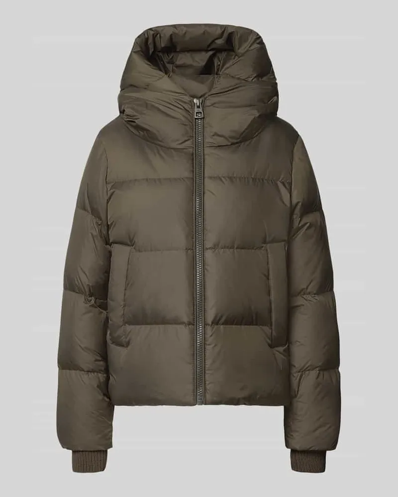 Marc O'Polo Regular Fit Daunenjacke mit Label-Patch Oliv