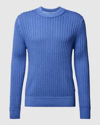 HUGO BOSS Strickpullover mit Rundhalsausschnitt Modell 'Kriben Flieder