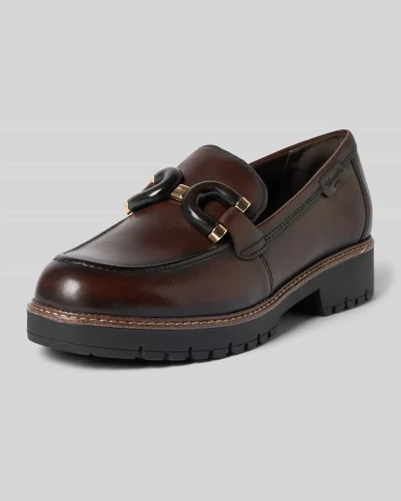 Tamaris Loafer aus echtem Rindsleder Dunkelbraun