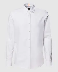 HUGO BOSS Regular Fit Freizeithemd mit Button-Down-Kragen Modell 'Rickert Weiss