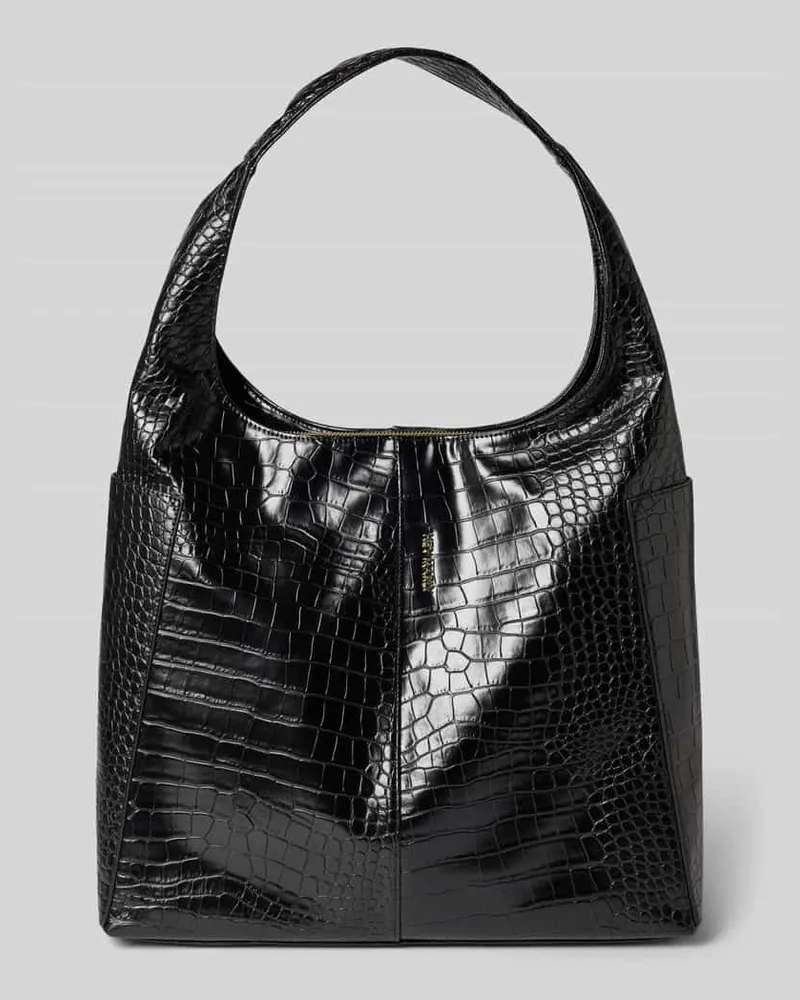 Hey Marly Shopper mit Label-Detail Modell 'Alltime Lover Croco Black