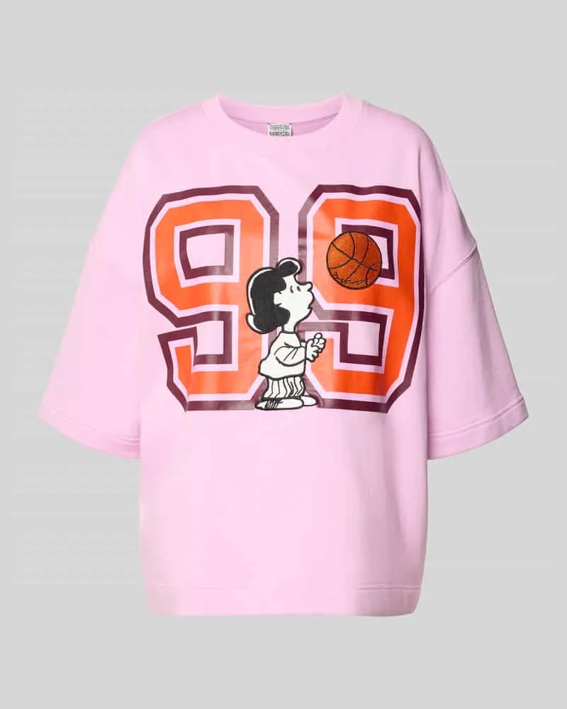 Essentiel Loose Fit Sweatshirt mit Snoopy®-Print Modell 'JUMPI EMBO Rosa