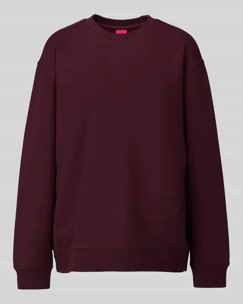 HUGO BOSS Sweatshirt mit seitlicher Nahtführung Bordeaux