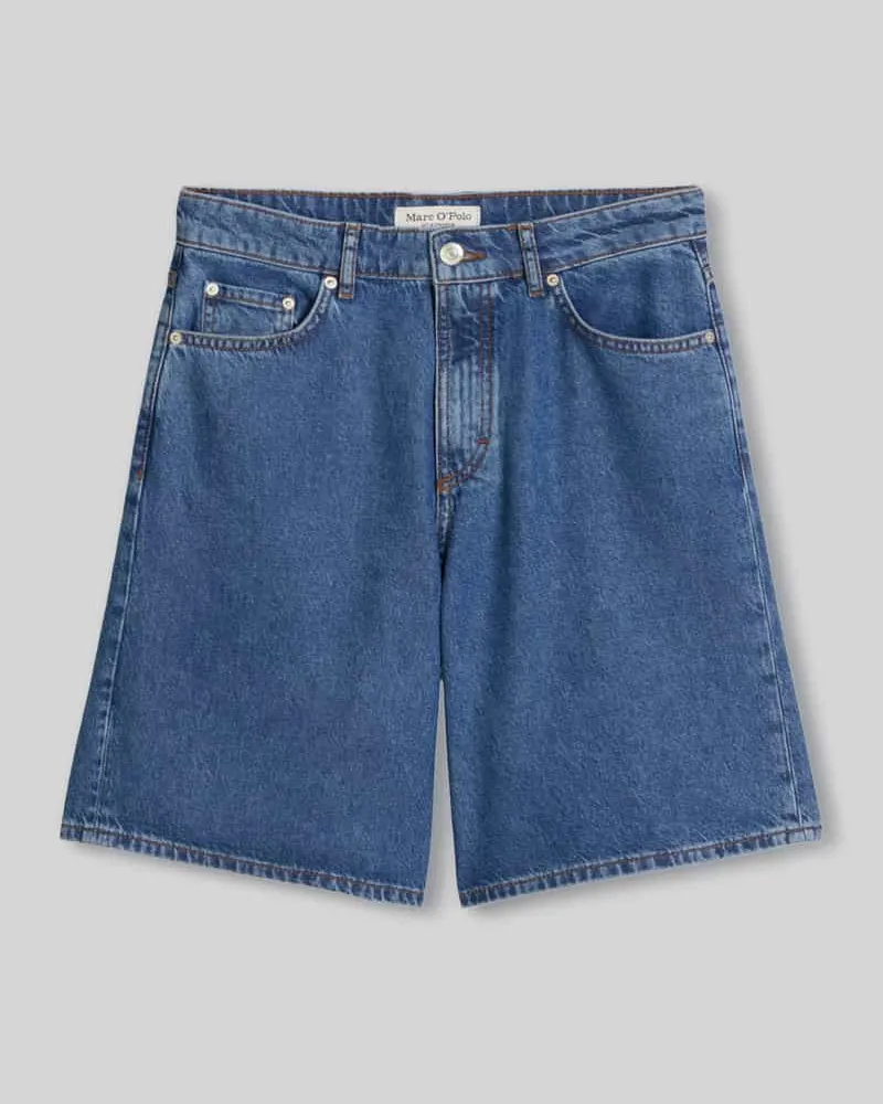 Marc O'Polo Loose Fit Bermuda aus Baumwoll-Mix Ocean